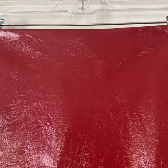 Beautiful Pencil Leather Imitation Skirt, size-XXS,Red, lined - Picture 2 of 10